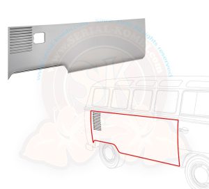 Panneau latéral complet 8/1963-7/1967 RHD, conduite à droite (10 ouïes intérieures) - Droite