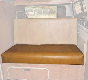 Bezug für Sitzfläche Schlafbank, Vinyl senfgelb, Westfalia, 8/1967-7/1972