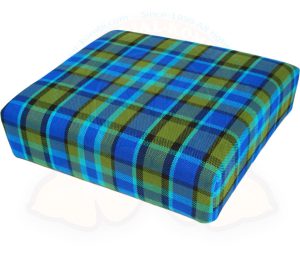 Bezug für Westfalia Hocker, blau/grün kariert, 8/1973-7/1979