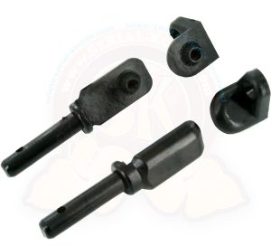 Escuadras y ejes de deflectores de puerta delantera, ABS plástico negro 5/1979-7/1992 4 piezas