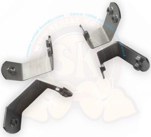 Bracket for luggage tray, 4 pieces, stainless steel, Westfalia, 5/1979-7/1992