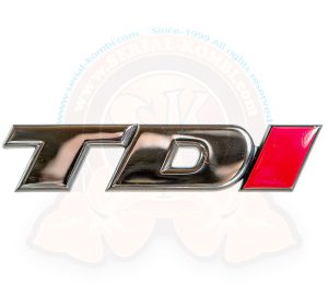 Emblema trasero cromado/rojo TDI, T4 5/1998-6/2003