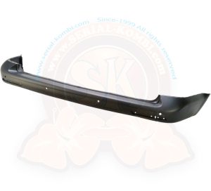 Pare-chocs arrière avec trous de détecteurs de stationnement T5 6/2012-8/2015, T6 avec porte battante arrière, Structuré Gris noir satiné - Certif TÜV
