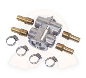 Thermostat by-pass pour radiateur d'huile extérieur additionnel 1200cc-1500cc 1950-7/1967