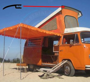 Joint pour Westfalia entre toit levant et porte-bagages 8/1967-7/1979 (en rouleau de 50m) de quoi couper environ 28 longueurs de 1.75m