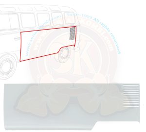 Panneau latéral gauche complet 8/1963-7/1967 (10 ouïes intérieures) - 221809101F