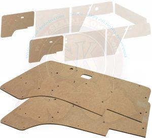 Pannelli interni porte anteriori in MDF 3mm 5/1979-7/1992 (la coppia)