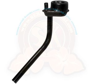 Oil filler neck with breather pipe, black, 1600cc, 8/1967-7/1979