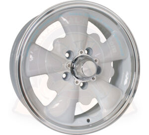 SSP wheel, GT 5, white and polished, pattern 5x112, size 5.5x15", offset ET20, 8/1970-7/1992