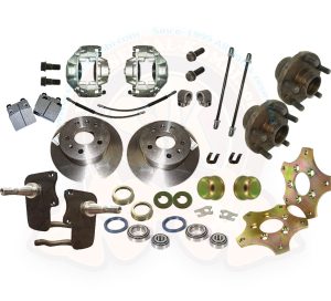 Kit freni a disco completo con perni fusi ribassati per cerchi da 15" con foratura 5x205 8/1967-7/1970