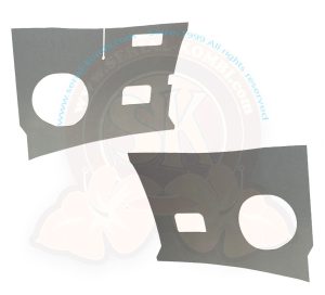 Vorderwandverkleidung, Kick panels, ABS grau genarbtes finish wie original, paarweise, 4/1964-7/1967