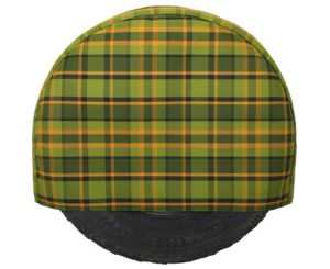 Abdeckung Reserverad, Westfalia Stoff, grün/gelb kariert, 8/1967-7/1979