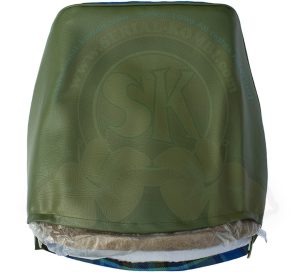 Bezug Sitzlehne Vordersitz, Rückseite geschlossen, blau/grün kariert, Westfalia, 8/1974-7/1979