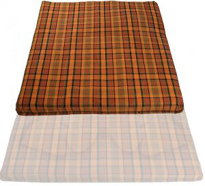 Bezug für Matratze Aufstelldach, 122x116x5cm, rot/orange kariert, Westfalia 8/1973-7/1979
