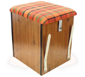 Westfalia Hocker zwischen Fahrer und Beifahrersitz, 8/1973-7/1979 rot/orange