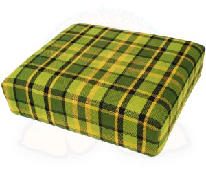 Bezug für Westfalia Hocker, grün/gelb kariert, 8/1973-7/1979