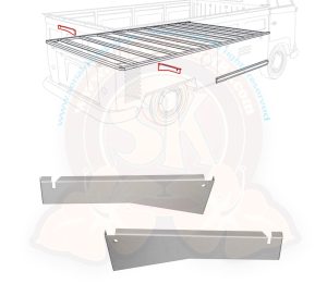 Trenbleche über Radkästen, zwischen Motor und Kraftstofftank, Pritsche oder Doka 1952-7/1965