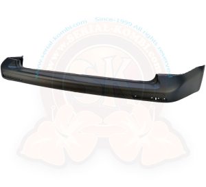 Rear bumper T5 6/2012-8/2015, T6 with rear double doors, textured graphite grey, with TÜV certification