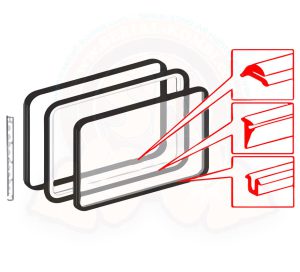 Dichtung für Ausstellfenster, Set mit 3St. 1950-7/1967