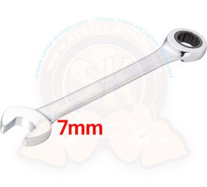 Chiave combinata a cricchetto da 7 mm, lungh. 144 mm VIGOR