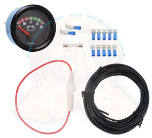 Voltmètre VDO 52mm avec fils de connexion