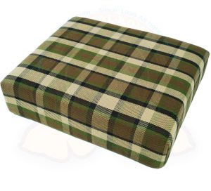 Bezug für Westfalia Hocker, braun/beige kariert, 8/1973-7/1979