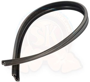 Guía ventana fieltro de puerta delantera, derecha o izquierda para moldura cromada 5/1979-7/1992