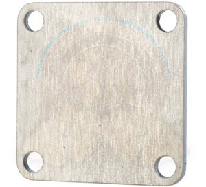 Oil pump plate, for 8mm studs, flat for heavy duty pump, 1600cc 8/1967-7/1979