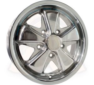 SSP Fuchs 911 wheel, polished, pattern 5x130, size 4.5x15", offset ET45 Porsche and VW's with adaptors