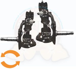 Fusées d'origine reconditionnées avec pivots de suspensions 3/1955-7/1963 Reconditionnement de vos fusées à nous envoyer
