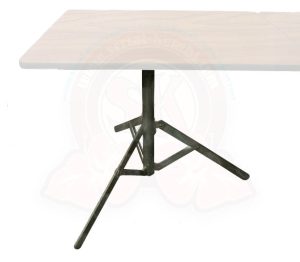 Dreibein Tischfuß, aus Stahl, faltbar, für Westfalia Tisch, Höhe 63cm, 5/1979-7/1992