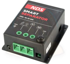 Deviatore stacca batterie, gestisce in automatico 1 batteria di servizio, senza bisogno di relé parallelo sotto chiave o D+, NDS Smart Separator