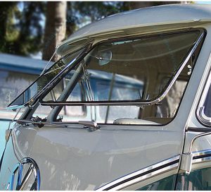 Kit vetri safari, 2 parabrezza anteriori, inox lucidato 3/1955-7/1967
