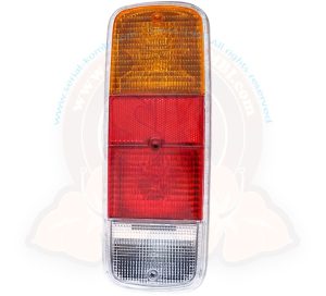 Lente fanale posteriore 8/1971-7/1979 arancio/rosso/bianco replica