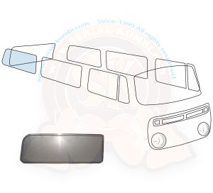 Thermo plastic glass double glazed, rear side right 8/1967-7/1979 Westfalia, Transparent grey