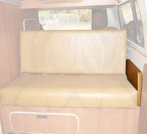 Bezug für Armlehne der Sitzbank, Vinyl senfgelb, Westfalia, 8/1967-7/1972