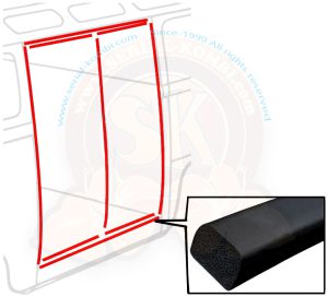 Dichtung für Laderaumtür, Schaumgummi schwartz, 1950-7/1967