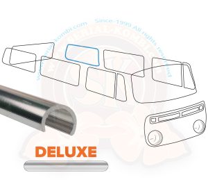 Window aluminium trim for rear side deluxe window 8/1967-7/1979 - Left (2 part as standard)