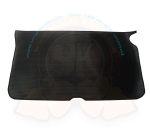 Gummimatte über Motor, Gepäckraumschutzmatte, schwarz, ohne Reserveradausschnitt, 8/1963-7/1967