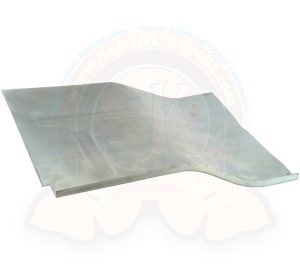 Chapa de reparación, paso de rueda delantero, bajo el asiento izquierdo, sin predisposición para el cinturón de seguridad, 1950-7/1966