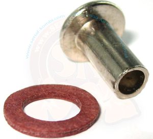 Vent window pivot rivet with 111837637 washer, 8/1967-7/1979