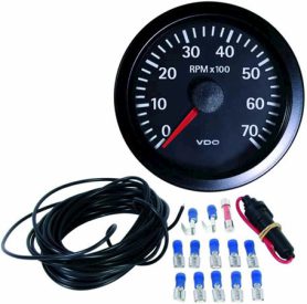 Drehzahlmesser 80mm, inkl. Kabelsatz, 0-7000 U/min, VDO