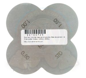 Instrumento Inox para medir los palieres 1 a 3 de cárter motor, 1200cc-1600cc
