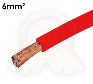 Cavo elettrico in rame con guaina Rossa 6mm², prezzo al metro
