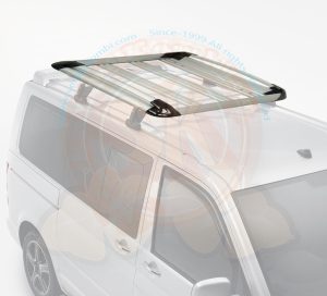 Dachgepäckträger zur Befestigung an Querträgern auf Dachreling, 200x125cm, mit Klammern, aluminiumfarben, T5, T6 und alle Fahrzeuge mit Dachreling