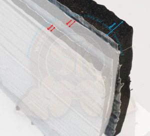 Isolant phonique, thermique, autocollant COOLFLEX, épaisseur 19mm pour l'isolation des parois du véhicule, largeur 1m (au mètre)