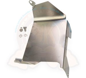 Chapa de protección en Inox. para tubos motor, izquierda 1900cc-2100cc 8/1983-7/1992