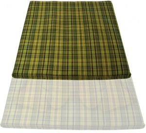 Bezug für Matratze Aufstelldach, 122x116x5cm, grün/gelb kariert, Westfalia 8/1973-7/1979