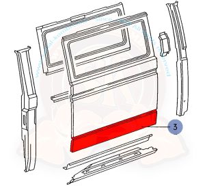 Chapa de reparación del zócalo exterior izquierdo 5/1979-7/1992