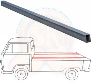 Viga principal longitudinal bajo el bastidor del suelo, pick-up simple cabina 8/1967-7/1979